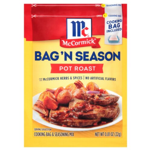 McCormick Bag 'n Season Pot Roast Cooking Bag & Seasoning Mix, 0.81 oz
