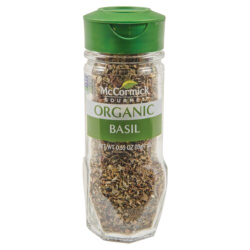 McCormick Gourmet Organic Basil, 0.55 oz