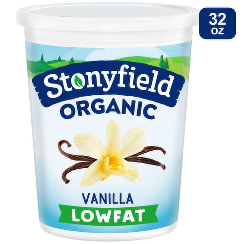 Stonyfield Organic Vanilla Lowfat Yogurt, 32 oz
