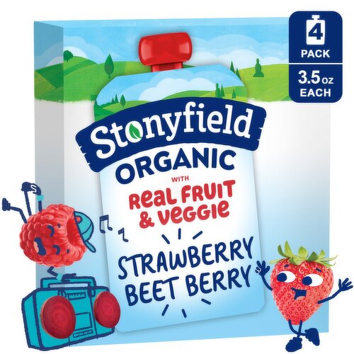 Stonyfield Organic Strawberry Beet Berry Whole Milk Yogurt, 3.5 oz, 4 count