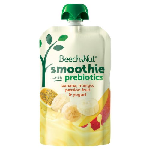 Beech-Nut Smoothie with Prebiotics Fruit Whole Milk Yogurt Blend Baby Food, Toddlers 12+ Months, 3.5