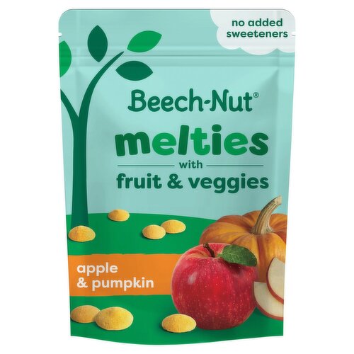 Beech-Nut Apple & Pumpkin Melties with Fruit & Veggies, for Gum Mashing Baby, 1 oz