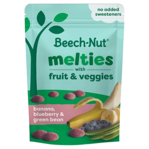 Beech-Nut Banana, Blueberry & Green Bean Melties with Fruit & Veggies, for Gum Mashing Baby, 1 oz