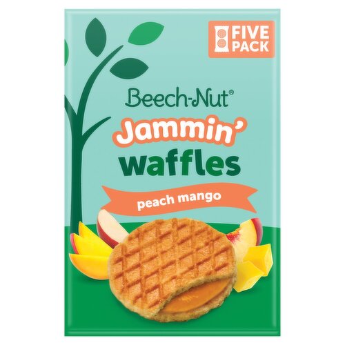 Beech-Nut Peach Mango Jammin' Waffles Baby Food, Toddlers, 12 Months+, 5 count, 2.8 oz