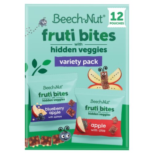 Beech-Nut Fruti Bites with Hidden Veggies Snack Variety Pack, Toddlers, 18 Months+, 12 count, 7.6 oz