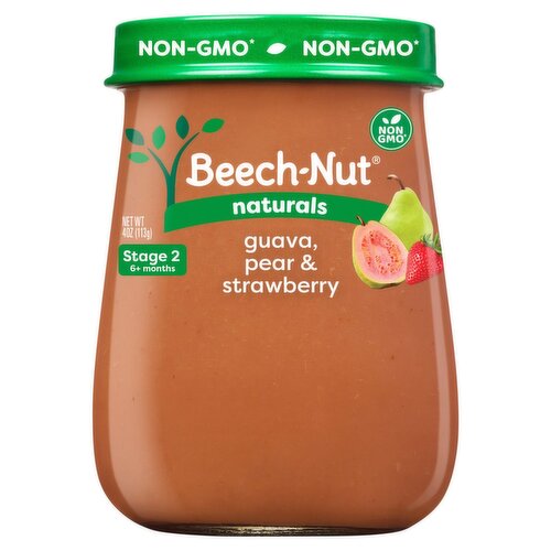 Beech-Nut Naturals Guava, Pear & Strawberries Baby Food, Stage 2, 6 Months+, 4 oz