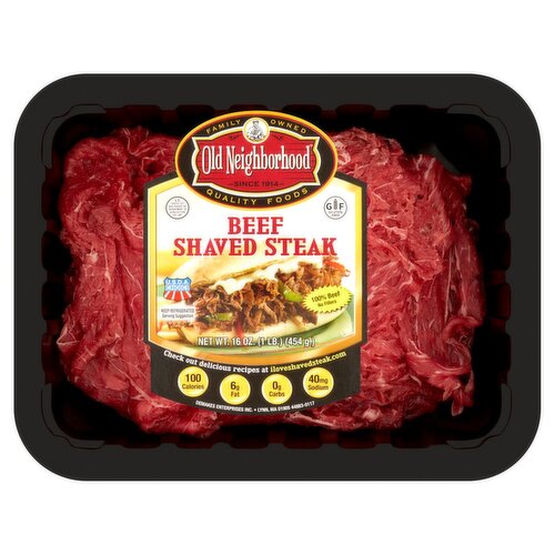 Old Neighborhood Beef Shaved Steak, 16 oz