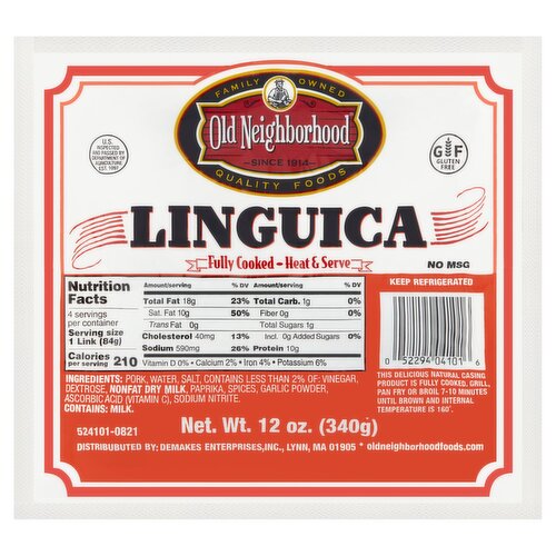 Old Neighborhood Linguica, 12 oz