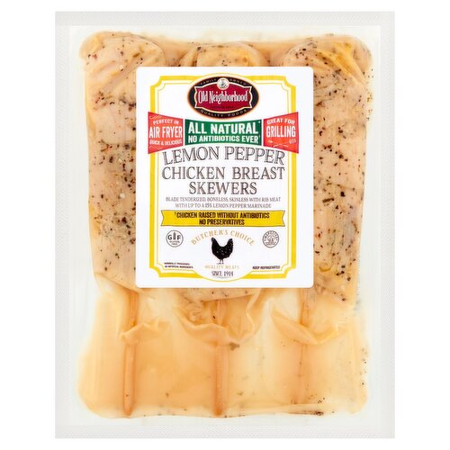 Old Neighborhood Lemon Pepper Chicken Breast Skewers, 16 oz