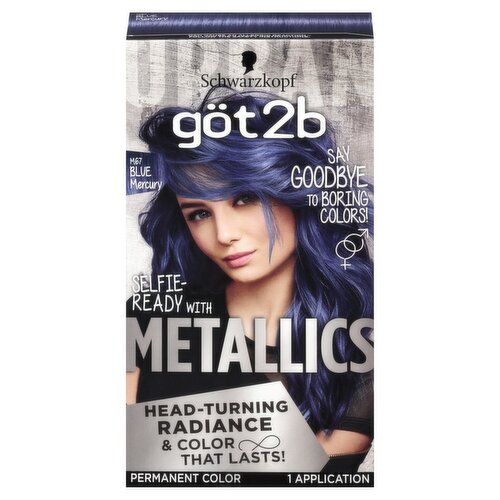 Schwarzkopf Göt2b Metallics M67 Blue Mercury Permanent Hair Color, 1 application