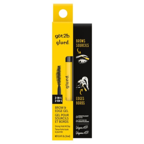 göt2b Glued 2-in-1 Brow & Edge Gel, 0.54 fl oz