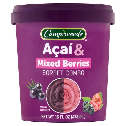 Campoverde Açaí & Mixed Berries Sorbet Combo, 16 fl oz