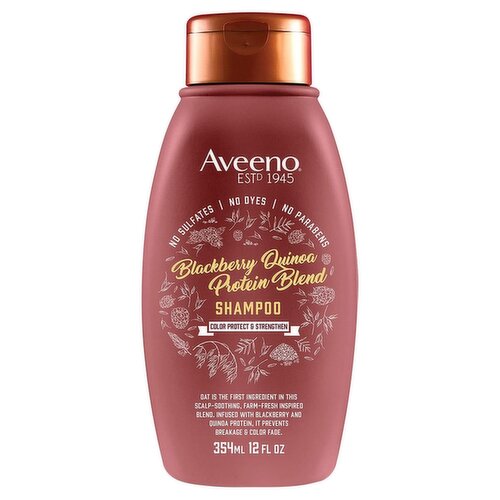 Aveeno Blackberry Quinoa Protein Blend Shampoo, 12 fl oz