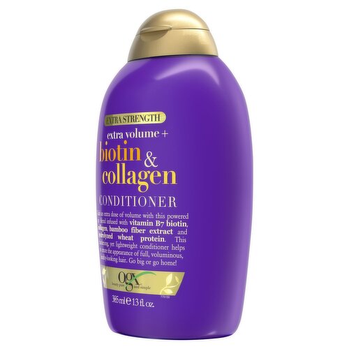 Ogx Extra Strength Extra Volume + Biotin & Collagen Conditioner, 13 fl oz