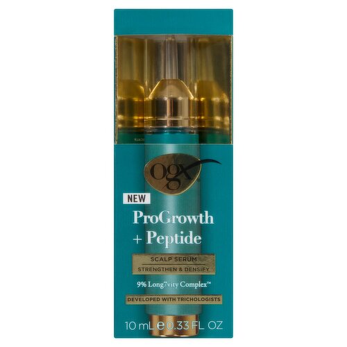 Ogx Progrowth + Peptide Scalp Serum, 0.33 fl oz