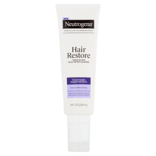 Neutrogena Hair Restore Triple Action Scalp Detox Cleanser, 8 fl oz