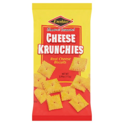 Excelsior Cheese Krunchies Real Cheese Biscuits, 3.99 oz