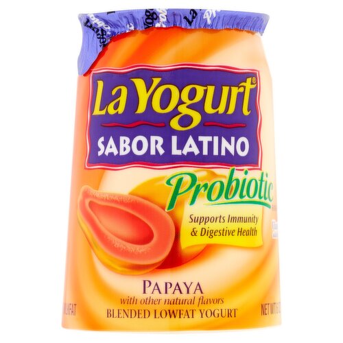 La Yogurt Papaya Blended Lowfat Yogurt, 6 oz