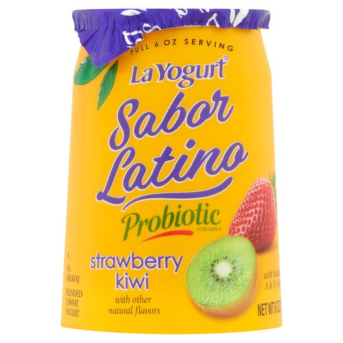 La Yogurt Sabor Latino Strawberry Kiwi Blended Lowfat Yogurt, 6 oz