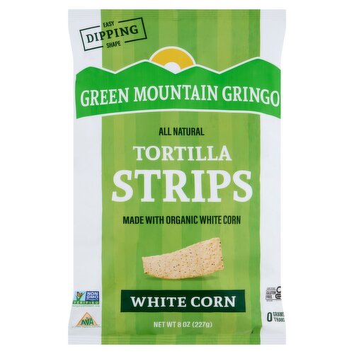Green Mountain Gringo White Corn Tortilla Strips, 8 oz