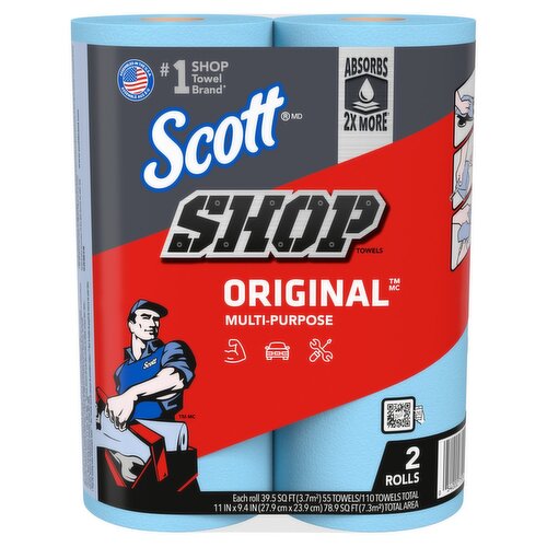 Scott Original Multi-Purpose Shop Towels, 2 count