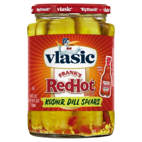 Vlasic Frank's RedHot Flavored Kosher Dill Spears, 24 fl oz