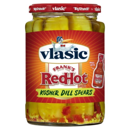 Vlasic Frank's RedHot Flavored Kosher Dill Spears, 24 fl oz