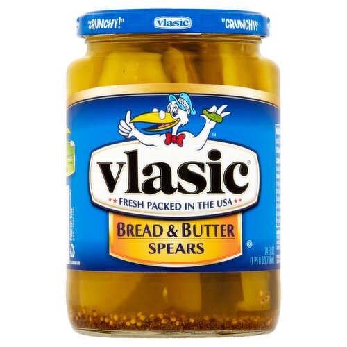 Vlasic Bread & Butter Spears Pickles, 24 fl oz