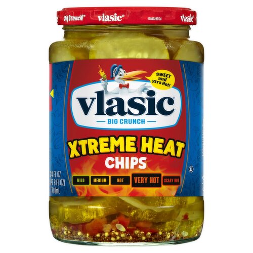 Vlasic Very Hot Xtreme Heat Chips Pickles, 24 fl oz