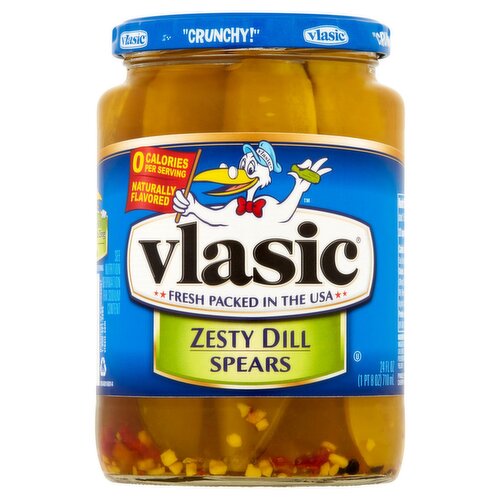 Vlasic Zesty Dill Spears Pickles, 24 oz