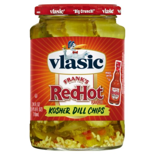 Vlasic Frank's RedHot Flavored Kosher Dill Chips, 24 fl oz