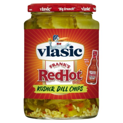 Vlasic Frank's RedHot Flavored Kosher Dill Chips, 24 fl oz