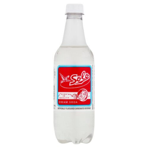 Solo Cream Soda Carbonated Beverage, 20 fl oz