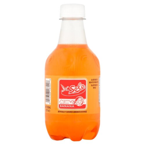 Solo Banana Carbonated Beverage, 12 fl oz