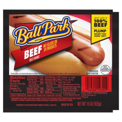 Ball Park Beef Franks, 15 oz