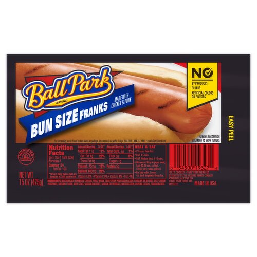 Ball Park Bun Size Franks, 15 oz