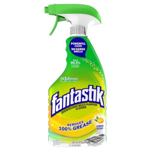 Fantastik Lemon Scent Disinfectant Multi-Purpose Cleaner, 32 fl oz