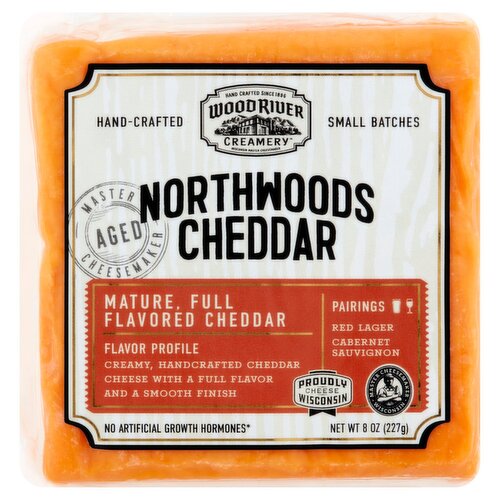 Wood River Creamery Northwoods Cheddar Cheese, 8 oz