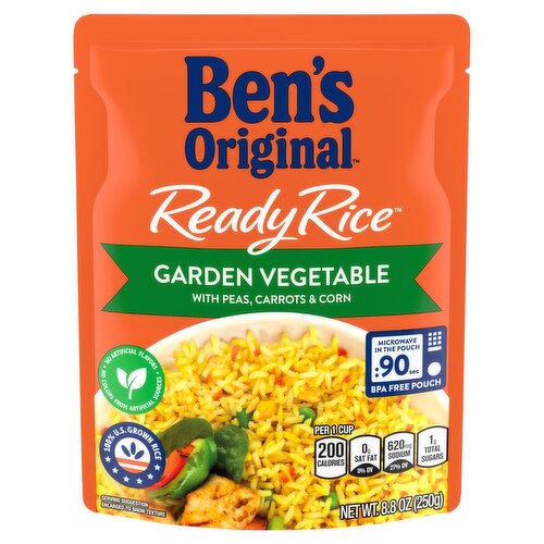 BEN'S ORIGINAL™ READY RICE™, Garden Vegetable, 8.8 oz. pouch