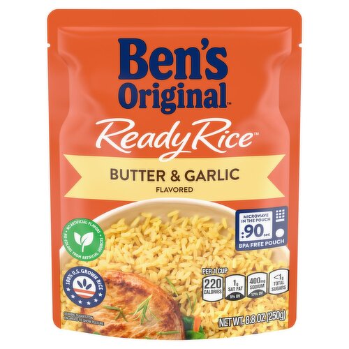 BEN'S ORIGINAL™ READY RICE™, Butter & Garlic, 8.8 oz. pouch