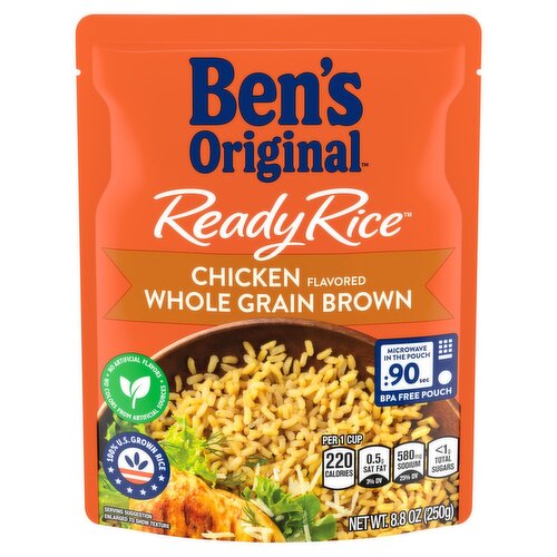 BEN'S ORIGINAL™ READY RICE™, Chicken Flavored Whole Grain Brown, 8.8 oz. pouch