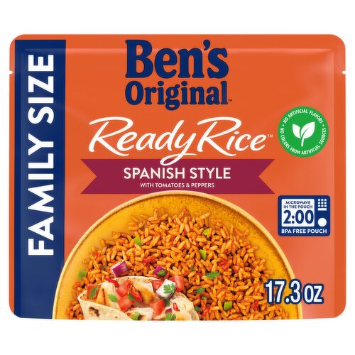 Ben's Original Ready Rice Spanish Style with Tomatoes & Peppers Rice  Family Size, 17.3 oz