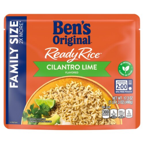 Ben's Original Ready Rice Cilantro Lime Flavored Rice Family Size, 17.3 oz