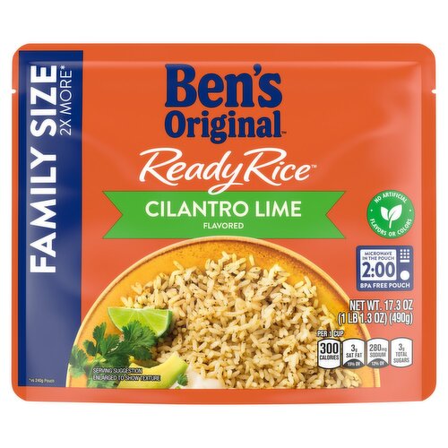 Ben's Original Ready Rice Cilantro Lime Flavored Rice Family Size, 17.3 oz