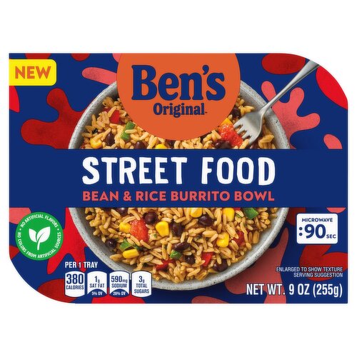 Ben's Original Street Food Bean & Rice Burrito Bowl, 9 oz