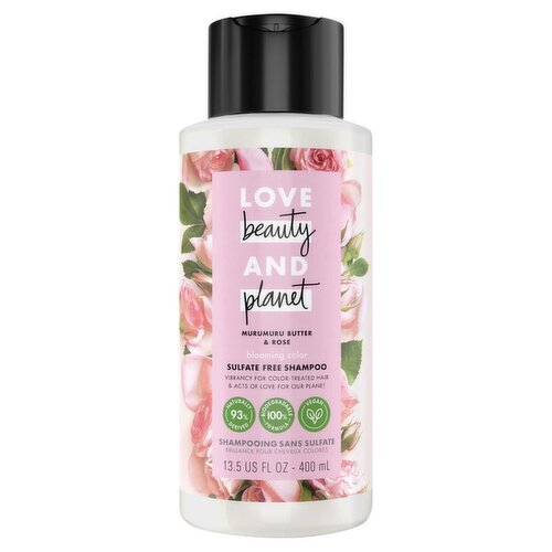 Love Beauty And Planet Blooming Color Murumuru Butter & Rose Sulfate Free Shampoo, 13.5 fl oz