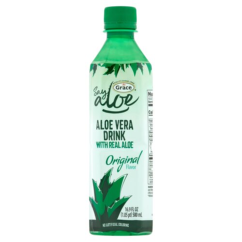 Grace Say Aloe Original Flavor Aloe Vera Drink, 16.9 fl oz