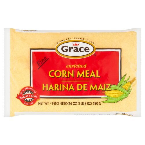 Grace Fine Enriched Corn Meal, 24 oz
