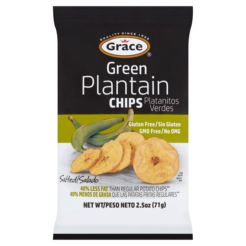 Grace Salted Green Plantain Chips, 2.5 oz