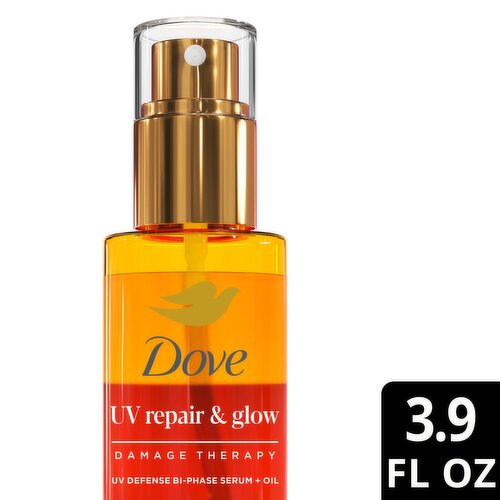 Dove Damage Therapy UV Repair & Glow Defense Bi-Phase Serum + Oil, 3.9 fl oz